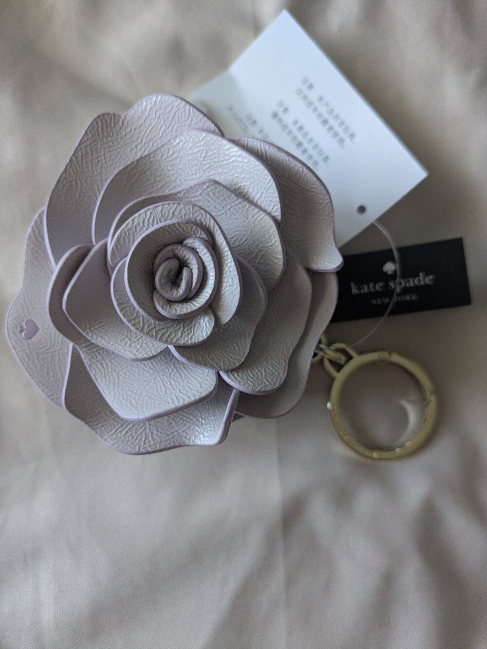 NWT Kate Spade flower 3D rose coin purse/ bag charm